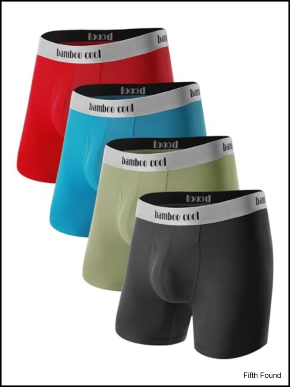 Bamboo Men's Boxer Briefs Ultra Breathable 4 Pack Mid Rise